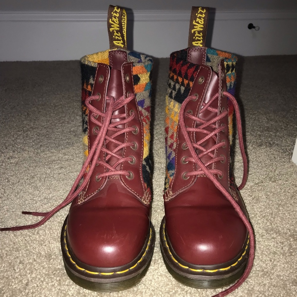Dr. Martens x Pendleton Red Boots